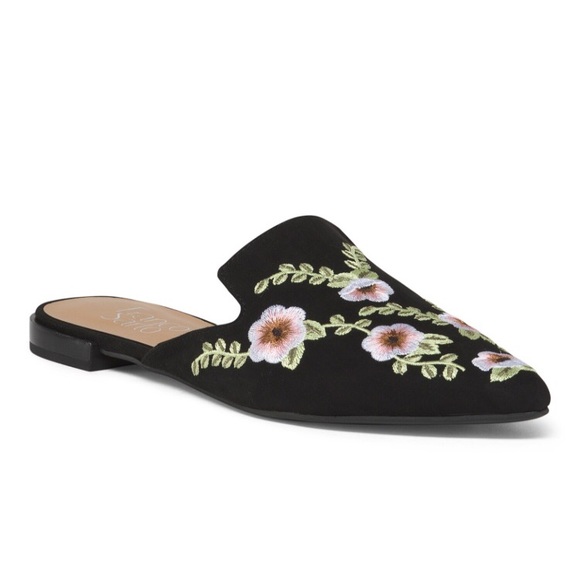 LAST PAIR Size 6.5! Franco Sarto Embroidered Mules - Picture 3 of 7